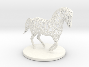 Horse Voronoi wireframe in White Processed Versatile Plastic