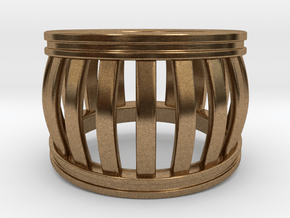 Basket Ring in Natural Brass