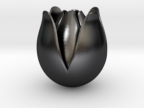 Tulip Topper in Polished and Bronzed Black Steel