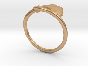 Ginkgo Leaf ring in Natural Bronze: 6 / 51.5