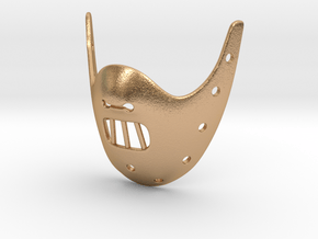 HANNIBAL Mask Pendant ⛧VIL⛧ in Natural Bronze: Small