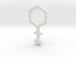 gmtrx 28mm lawal hexagon cross symbol 1 in White Natural Versatile Plastic