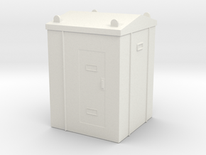 Railway Relay Cabinet 1/56 in White Natural Versatile Plastic