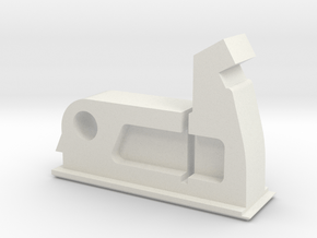 Window Security Stopper in White Natural Versatile Plastic