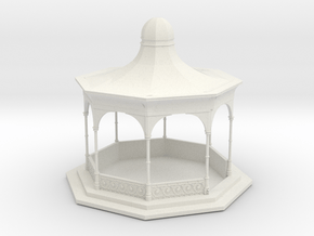 O Scale Bandstand in White Natural Versatile Plastic