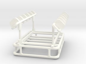 Roof-rack and steps for 1/32 Welly trucks in White Processed Versatile Plastic