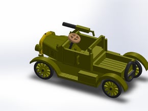 WW1 PATROL CAR in Tan Fine Detail Plastic