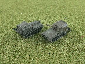M53 155mm / M55 203mm Howitzer 1/285 6mm in Smooth Fine Detail Plastic