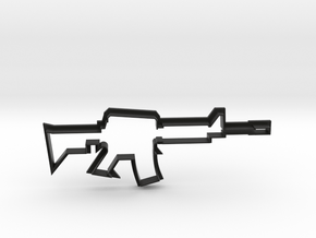 M16 Rifle Cookie Cutter in Black Natural Versatile Plastic