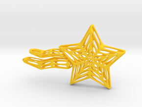 Shooting Star Voronoi in Yellow Processed Versatile Plastic