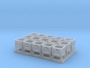 Plastic Crate 01. 1:43 Scale in Smooth Fine Detail Plastic