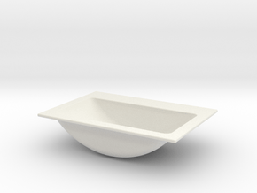 Bathroom sink, under-counter, 1:12 in White Premium Versatile Plastic