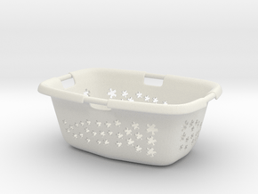 Laundry Basket in 1:12, 1:24 in White Natural Versatile Plastic: 1:24