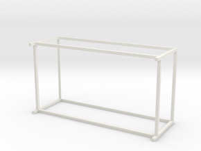 Lounge Table square, rectangular 1:12 in White Premium Versatile Plastic