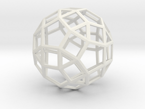 rhombicosidodecahedron wireframe in White Natural Versatile Plastic