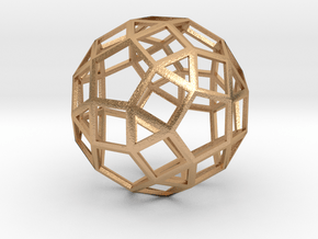 rhombicosidodecahedron wireframe in Natural Bronze