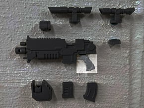 PRHI Large Weapon Gun Grip Sprue in Black PA12