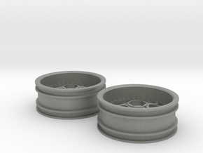 (2)  Standard Width Front wheel with 12mm hex drag in Gray PA12