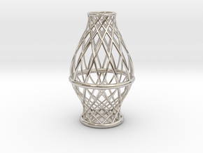 Spiral Vase Small in Platinum