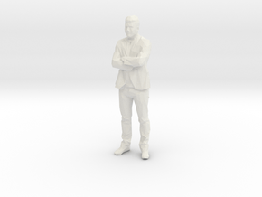 1:24 Standing Male Figure #001 in White Natural Versatile Plastic