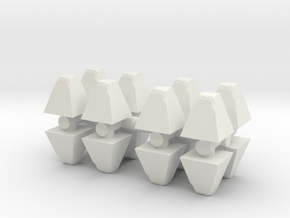 Dragon's Teeth Tank Trap (x16) 1/100 in White Natural Versatile Plastic