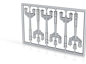 1/144 WWII era Street Light Set of Six in Tan Fine Detail Plastic