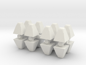 Dragon's Teeth Tank Trap (x16) 1/120 in White Natural Versatile Plastic