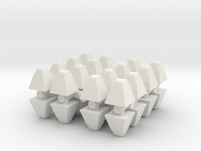 Dragon's Teeth Tank Trap (x32) 1/144 in White Natural Versatile Plastic