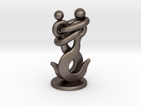 Hook couple 60MM Height in Polished Bronzed-Silver Steel