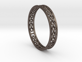 Celtic Ring MKII in Polished Bronzed Silver Steel