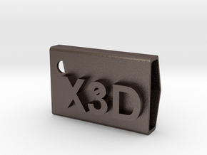 StampX3D in Polished Bronzed Silver Steel
