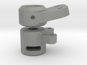 Link mount and End cap for 12mm OD tube and 11mm O in Gray PA12