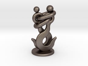 Hook couple 80MM Height in Polished Bronzed-Silver Steel