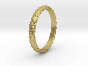 soft thorns ring in Natural Brass