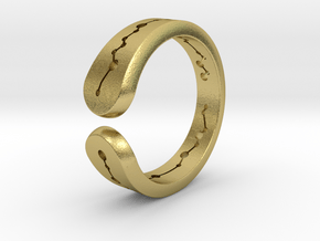 CECI RING in Natural Brass: Small