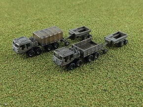 T26 Sterling 8x8 Truck w. M23 Trailer 1/285 in Smooth Fine Detail Plastic