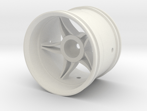 Twisted Star Wheel in White Natural Versatile Plastic