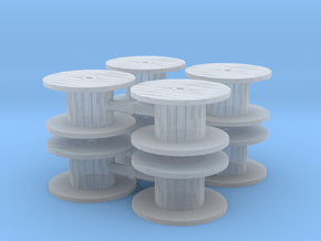 Cable Spool (x8) 1/220 in Smooth Fine Detail Plastic