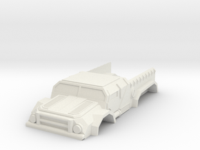 Model sci-fi action truck 1/64ish scale in White Natural Versatile Plastic