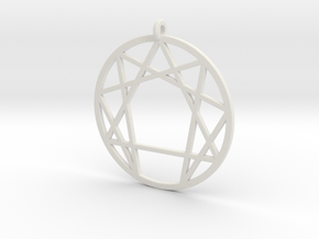 Holy Mountain Pendant Large in White Natural Versatile Plastic