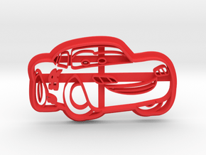 Mcqueen Cookie Cutter in Red Processed Versatile Plastic