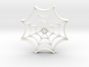 Spider Web Cookie Cutter in White Processed Versatile Plastic