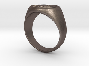 Size 9 Targaryen Ring in Polished Bronzed Silver Steel