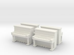 Piano (x4) 1/100 in White Natural Versatile Plastic