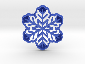 Snowflake Cookie Cutter in Blue Processed Versatile Plastic