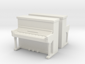 Piano (x2) 1/72 in White Natural Versatile Plastic