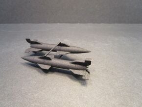 1/144 set of two Wasserfall German rockets in White Natural Versatile Plastic