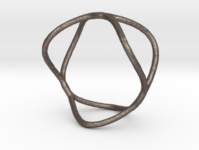 Ring 09 in Polished Bronzed-Silver Steel
