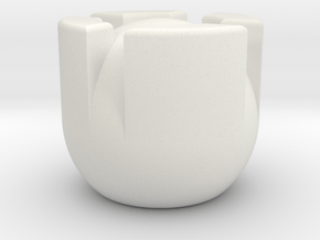 (SMALL) Minimal Chess Rook in White Natural Versatile Plastic