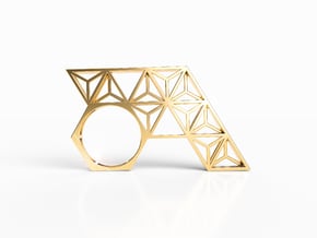 LAYER RING in Natural Brass: 8 / 56.75
